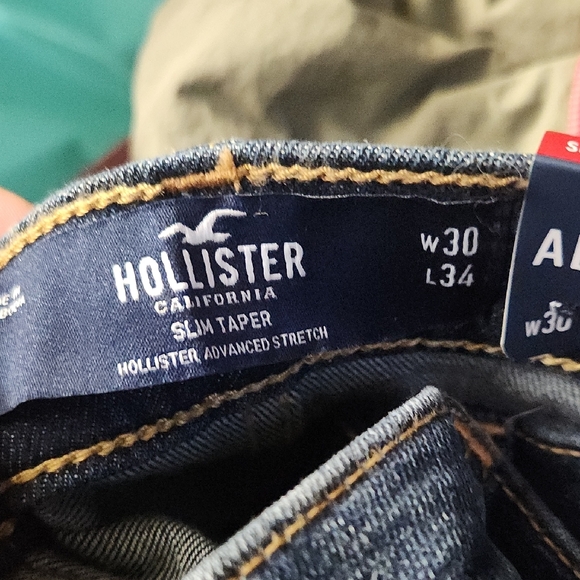 NWT Hollister Men's Denim Slim Taper Jeans -‎ Blue - Picture 5 of 5